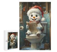 Jigsaw 1000 PCS for Teenagerss Snowman Reading on Toilet Puzzles for Adults Relax Games Staycation Kill Time for Is Ideal As A Gift 1000 PCS