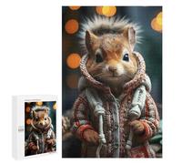 Jigsaw 1000 PCS for Teenagerss Squirrels Festive Flick Puzzles for Adults Relax Games Staycation Kill Time for Is Ideal As A Gift 1000 PCS