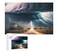 Jigsaw 1000 PCS for Teenagerss Storm Clouds Over Rural Road Jigsaw Relax Games Difficult Challenge Unique Gifts for Birthday And Christmas 1000 PCS