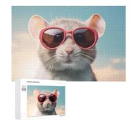 Jigsaw 1000 PCS for Teenagerss Stylish Pet Sunglasses Jigsaw Relax Games Difficult Challenge Unique Gifts for Birthday And Christmas 1000 PCS