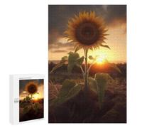 Jigsaw 1000 PCS for Teenagerss Sunflower Sunset Clouds Adult Jigsaw Hands-on Game Home Decoration Unique Gifts for Birthday And Christmas 1000 PCS