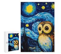 Jigsaw 1000 PCS for Teenagerss The Starry Night Owl Puzzles for Adults Relax Games Staycation Kill Time for Is Ideal As A Gift 1000 PCS