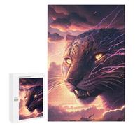 Jigsaw 1000 PCS for Teenagerss Thundering Leopard Storm -2 Puzzle for Adults Anti-Stress Toys Difficult Hard for Is Ideal As A Gift 1000 PCS