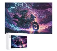 Jigsaw 1000 PCS for Teenagerss Thunderstorm Motorcycle Ride -1 Puzzle for Adults Anti-Stress Toys Difficult Hard for Is Ideal As A Gift 1000 PCS