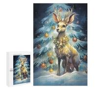 Jigsaw 1000 PCS for Teenagerss Tiny Reindeer Christmas Jigsaw for Adults Toy Wall Decor Presents for Women Unique Gifts for Birthday And Christmas 1000 PCS