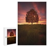 Jigsaw 1000 PCS for Teenagerss Tree at Sunset Puzzles for Adults Relax Games Staycation Kill Time for Is Ideal As A Gift 1000 PCS
