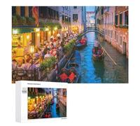 Jigsaw 1000 PCS for Teenagerss Venice, Italy A Gondola Ride Puzzles for Adults Relaxing Games Analysis And Logic Parent-child Interaction 1000 PCS