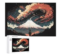 Jigsaw 1000 PCS for Teenagerss Volcanic Aurora A Celestial Dance of Fire And Ice Jigsaw Relax Games Difficult Challenge Unique Gifts for Birthday And Christmas 1000 PCS