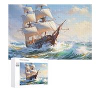 Jigsaw 1000 PCS for Teenagerss Voyage Through The Waves Puzzles for Adults Relaxing Games Analysis And Logic Parent-child Interaction 1000 PCS