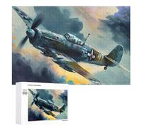 Jigsaw 1000 PCS for Teenagerss Warplane in Stormy Skies Puzzles for Adults Relaxing Games Analysis And Logic Parent-child Interaction 1000 PCS