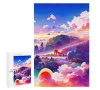 Jigsaw 1000 PCS for Teenagerss Whimsical Sky Garden -2 Puzzles for Adults Relaxing Games Analysis And Logic Parent-child Interaction 1000 PCS