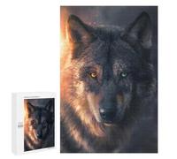 Jigsaw 1000 PCS for Teenagerss Wolf's Gaze Wild Eyes Puzzles for Adults Relax Games Staycation Kill Time for Is Ideal As A Gift 1000 PCS