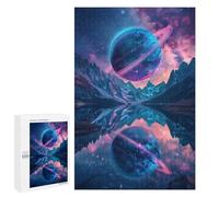 Jigsaw 1000 PCS Galactic Reflections Celestial Lake Scene -2 Jigsaw Puzzles for Teenagers Improve Memory Educational Challenge Gifts for Friends And Family 1000 PCS