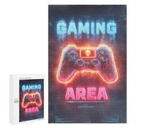 Jigsaw 1000 PCS Gaming Area Neon Sign-3 Puzzle For Teenagers Enhance Memory Train Your Brain And Hands Addictive Toys to Cultivate Patience 1000 PCS