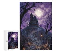 Jigsaw 1000 PCS Halloween Haunted House Scene -2 Puzzle For Teenagers Enhance Memory Train Your Brain And Hands Addictive Toys to Cultivate Patience 1000 PCS