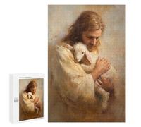 Jigsaw 1000 PCS Jesus Holding Lamb Painting-6 Jigsaw Puzzles for Adults Improve Memory Challenging To Complete Christmas Birthday Gifts 1000 PCS