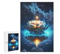 Jigsaw 1000 PCS Lotus of Enlightenment Jigsaw Puzzles for Adults Improve Memory Challenging To Complete Christmas Birthday Gifts 1000 PCS