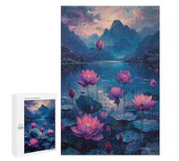 Jigsaw 1000 PCS Lotus Pond Serenity Puzzle For Teenagers Enhance Memory Train Your Brain And Hands Addictive Toys to Cultivate Patience 1000 PCS