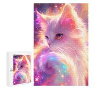 Jigsaw 1000 PCS Magical Cosmic Cat Artwork -1 Puzzle For Teenagers Enhance Memory Train Your Brain And Hands Addictive Toys to Cultivate Patience 1000 PCS