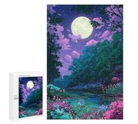 Jigsaw 1000 PCS Moonlit Garden Scene Puzzle For Teenagers Enhance Memory Train Your Brain And Hands Addictive Toys to Cultivate Patience 1000 PCS