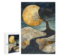 Jigsaw 1000 PCS Moonlit River Landscape Jigsaw Puzzles for Teenagers Improve Memory Educational Challenge Gifts for Friends And Family 1000 PCS