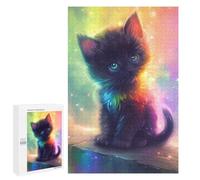 Jigsaw 1000 PCS Rainbow Kitten Fantasy Art Puzzle For Teenagers Enhance Memory Train Your Brain And Hands Addictive Toys to Cultivate Patience 1000 PCS