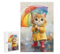 Jigsaw 1000 PCS Rainy Day Kitten-14 Jigsaw Puzzles for Teenagers Improve Memory Educational Challenge Gifts for Friends And Family 1000 PCS