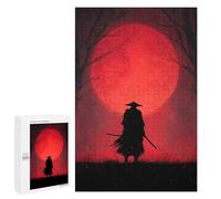 Jigsaw 1000 PCS Samurai Moonlit Forest Jigsaw Puzzles for Adults Improve Memory Challenging To Complete Christmas Birthday Gifts 1000 PCS