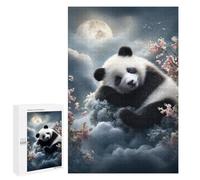 Jigsaw 1000 PCS Sleeping Panda in Moonlit Garden Puzzle For Teenagers Enhance Memory Train Your Brain And Hands Addictive Toys to Cultivate Patience 1000 PCS