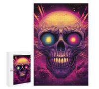 Jigsaw 1000 PCS Spooky Skulls Halloween Decorations Jigsaw Puzzles for Teenagers Improve Memory Educational Challenge Gifts for Friends And Family 1000 PCS