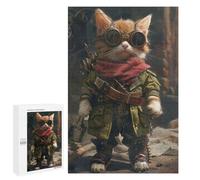 Jigsaw 1000 PCS Steampunk Cat Adventure Gear Jigsaw Puzzles for Adults Improve Memory Challenging To Complete Christmas Birthday Gifts 1000 PCS