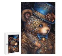 Jigsaw 1000 PCS Steampunk Teddy Bear Art Print Puzzle For Teenagers Enhance Memory Train Your Brain And Hands Addictive Toys to Cultivate Patience 1000 PCS
