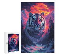 Jigsaw 1000 PCS Tiger Mountain Sunset Landscape Puzzle For Teenagers Enhance Memory Train Your Brain And Hands Addictive Toys to Cultivate Patience 1000 PCS