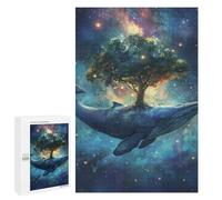 Jigsaw 1000 PCS Whale Tree Fantasy Artwork Puzzle For Teenagers Enhance Memory Train Your Brain And Hands Addictive Toys to Cultivate Patience 1000 PCS