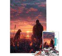 Jigsaw 1000 Piece A Man Thinking His Dog Boost Focus And Calm Your Mind Stable Fit No Shifting Pieces Chic Gifts for Home Styling (Size 38x26cm)