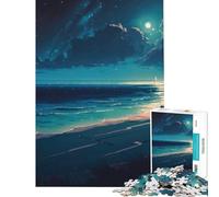 Jigsaw 1000 Piece A Night at The Beach Boost Focus And Calm Your Mind Stable Fit No Shifting Pieces Chic Gifts for Home Styling (Size 38x26cm)