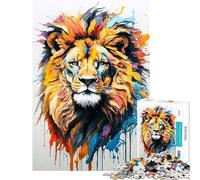 Jigsaw 1000 Piece A Pierce Lion Boost Focus And Calm Your Mind Stable Fit No Shifting Pieces Chic Gifts for Home Styling (Size 38x52cm)
