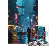 Jigsaw 1000 Piece A Walk In Night City Stress Free Brain Teaser Uniform Size Well Cut Pieces Polished Gifts for Wall Decor (Size 38x26cm)
