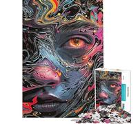 Jigsaw 1000 Piece Abstract Face Boost Focus And Calm Your Mind Stable Fit No Shifting Pieces Chic Gifts for Home Styling (Size 38x26cm)