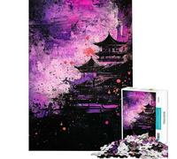 Jigsaw 1000 Piece Abstract Grunge Temple Boost Focus And Calm Your Mind Stable Fit No Shifting Pieces Chic Gifts for Home Styling (Size 50x75cm)