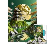 Jigsaw 1000 Piece Abstract Japan Bonsai Tree Stress Free Brain Teaser Uniform Size Well Cut Pieces Polished Gifts for Wall Decor (Size 50x75cm)
