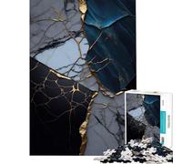 Jigsaw 1000 Piece Abstract Marble Kintsugi Boost Focus And Calm Your Mind Stable Fit No Shifting Pieces Chic Gifts for Home Styling (Size 38x52cm)