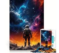 Jigsaw 1000 Piece Astronaut In Nebula Storm Clean Fit Decor Brain Game Gift Quiet Time Game Birthday Art Gift (38x52cm)