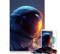 Jigsaw 1000 Piece Astronaut in Space Suit Close-Up Clean Fit Decor Brain Game Gift Quiet Time Game Birthday Art Gift (50x75cm)