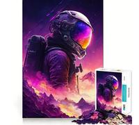 Jigsaw 1000 Piece Astronaut Space Galaxy Clean Fit Decor Brain Game Gift Quiet Time Game Birthday Art Gift (38x52cm)