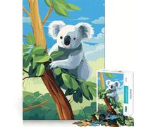 Jigsaw 1000 Piece Australian Koala Bear Art Clean Fit Decor Brain Game Gift Quiet Time Game Birthday Art Gift (38x52cm)