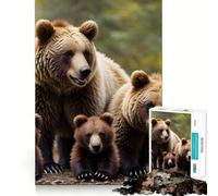 Jigsaw 1000 Piece Baby Bear Abd Mother Clean Fit Decor Brain Game Gift Quiet Time Game Birthday Art Gift (50x75cm)