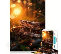 Jigsaw 1000 Piece Ball Python Snake Clean Fit Decor Brain Game Gift Quiet Time Game Birthday Art Gift (50x75cm)