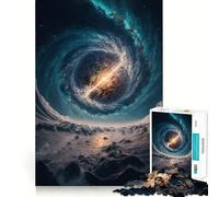Jigsaw 1000 Piece Black Hole Ocean Vortex Precise Fit Game, Logic Skill Play, Free Time Play, Birthday Fun Gift (38x26cm)