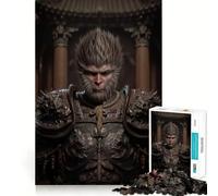 Jigsaw 1000 Piece Black Myth Wukong Portrait Sharp Joint Play, Mind Training Fun, Cozy Time Game, Christmas Wall Art (50x75cm)